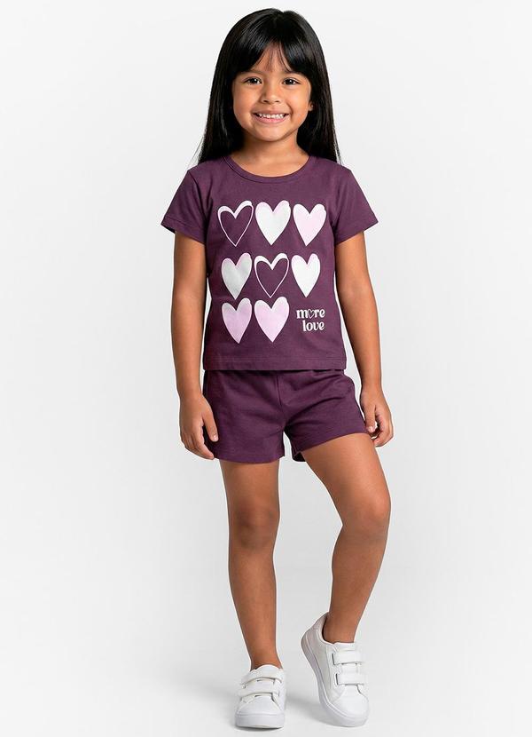 Conjunto Feminino Infantil Seletc Roxo