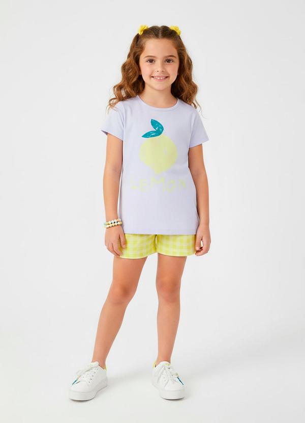 Vista 2 Conjunto Feminino Lemon Branco Laluna Laluna