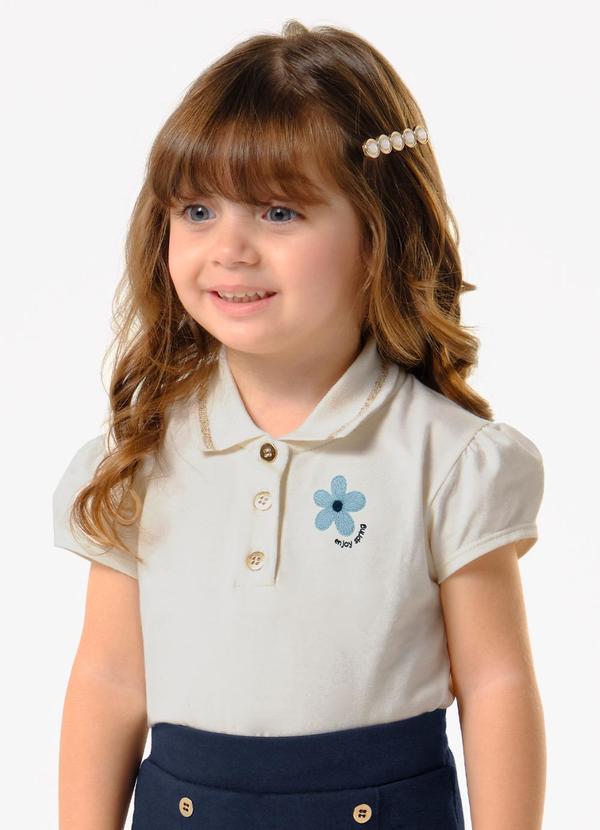 Conjunto Feminino Polo com Shorts Saia Bege