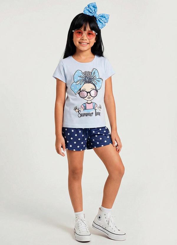 Vista 2 Conjunto Feminino Summer Time Branco Laluna Laluna