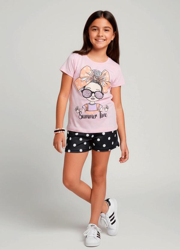 Vista 2 Conjunto Feminino Summer Time Rosa Laluna Laluna