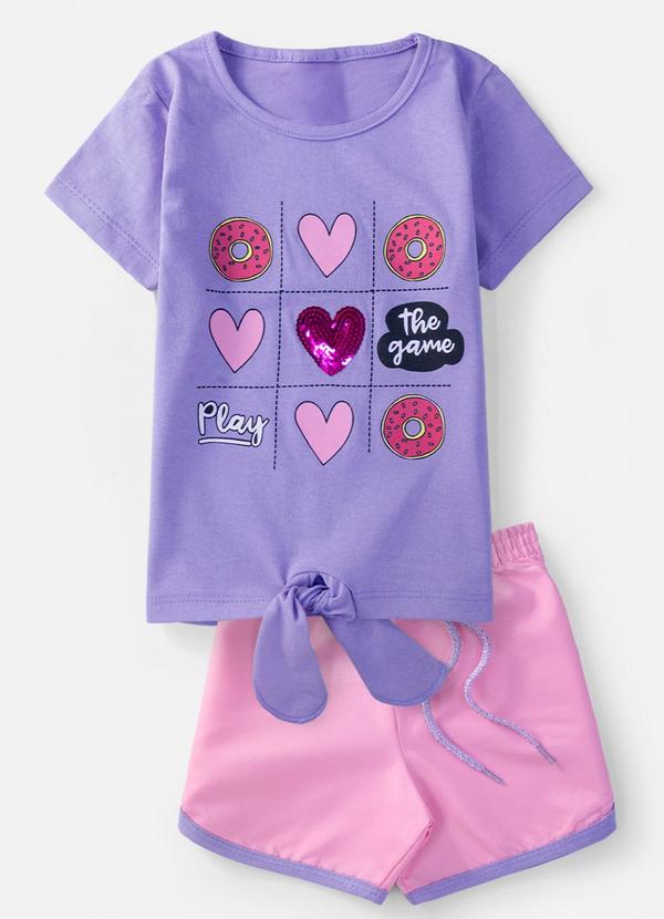 Conjunto Feminino The Game Lilás