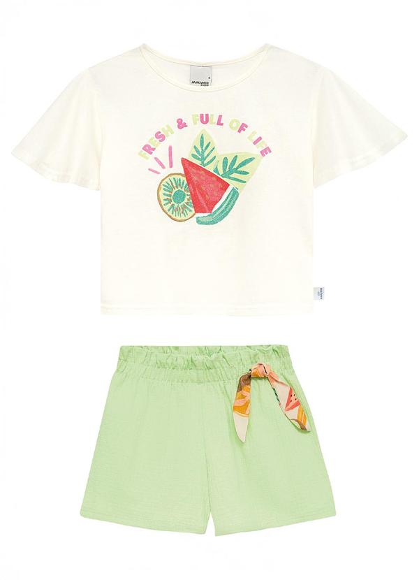 Vista 2 Conjunto Fresh & Full Of Life Off White Malwee Kids Malwee Kids