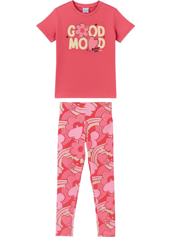 Conjunto Good Mood com Glitter Rosa Claro