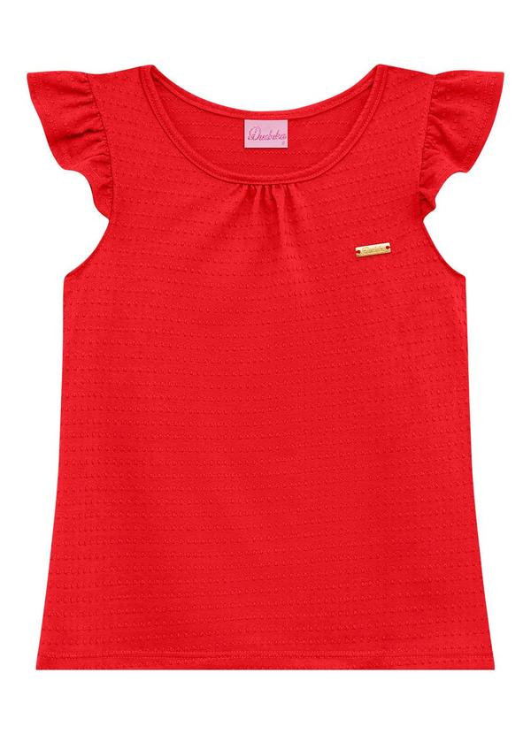 Conjunto Infantil Bata e Short Vermelho