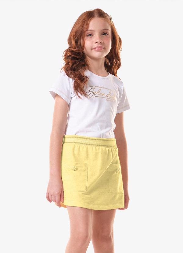Conjunto Infantil Blusa com Saia Branco