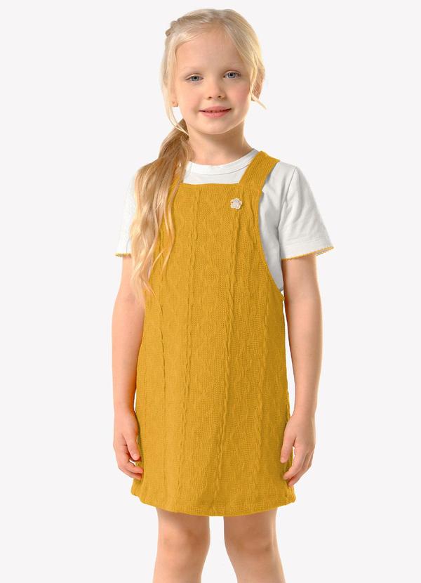 Conjunto Infantil Blusa com Salopete Amarelo