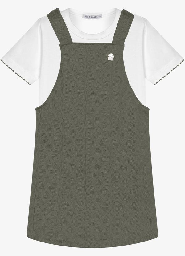 Conjunto Infantil Blusa com Salopete Verde