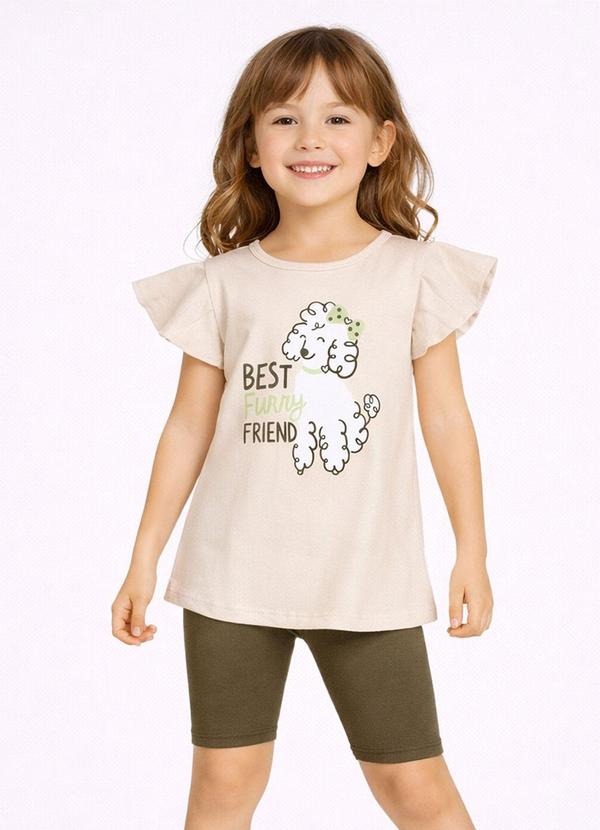 Conjunto Infantil Blusa com Short Ciclista Verde