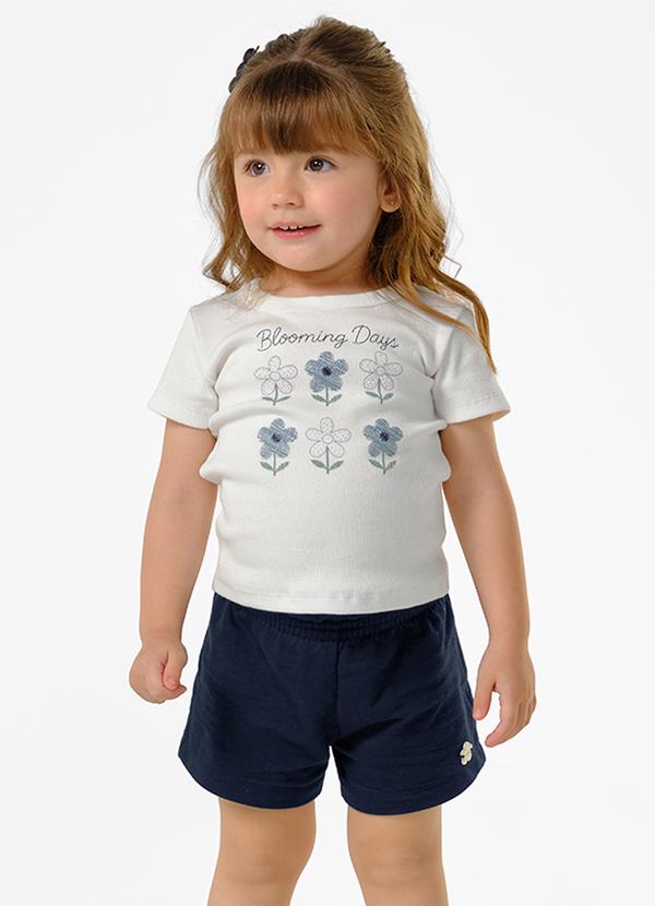 Conjunto Infantil Blusa com Shorts Bege