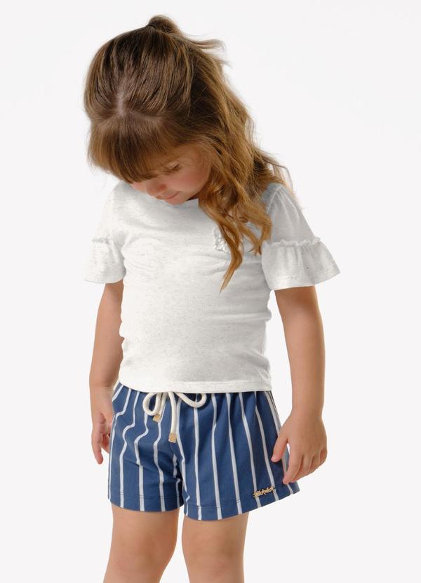 Conjunto Infantil Blusa com Shorts Bege