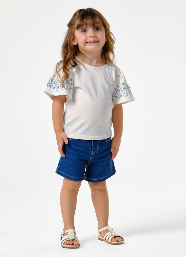 Conjunto Infantil Blusa com Shorts Bege
