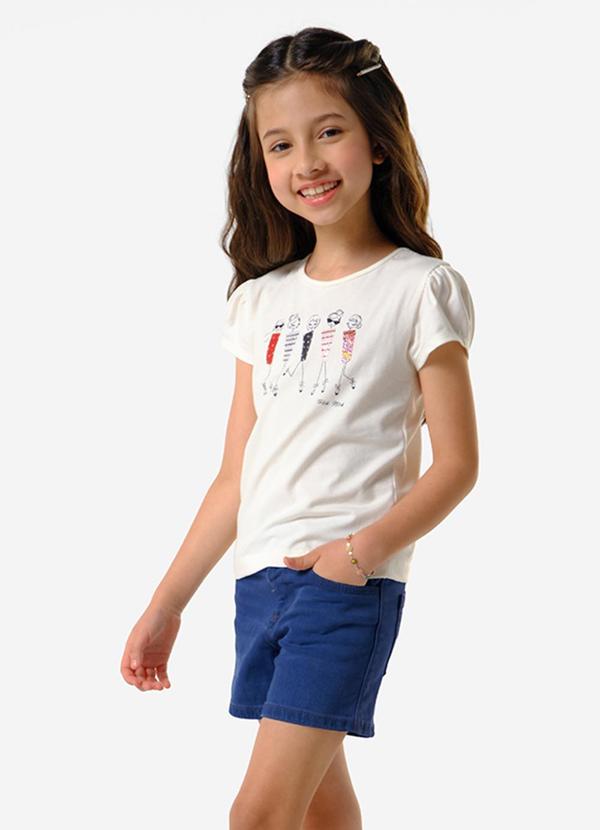 Conjunto Infantil Blusa com Shorts Bege