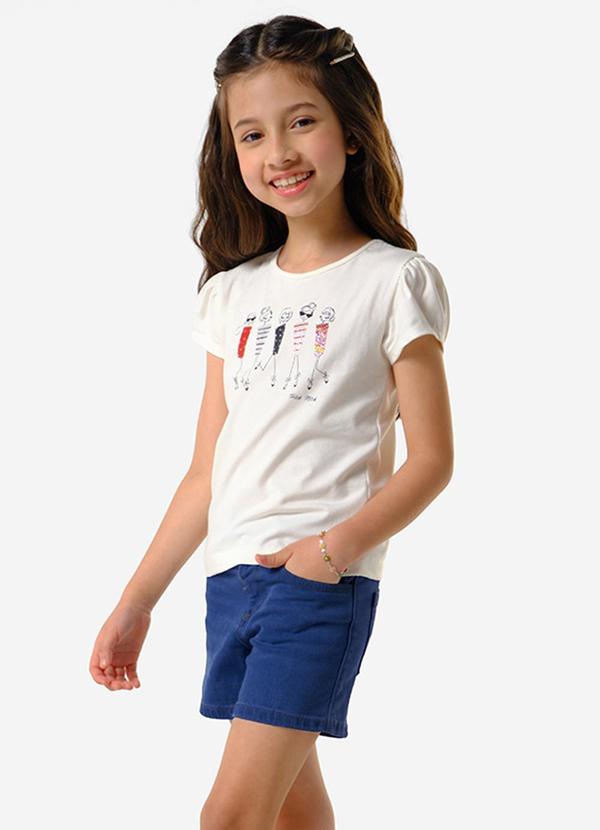 Conjunto Infantil Blusa com Shorts Bege