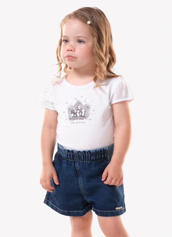 Conjunto Infantil Blusa com Shorts Branco