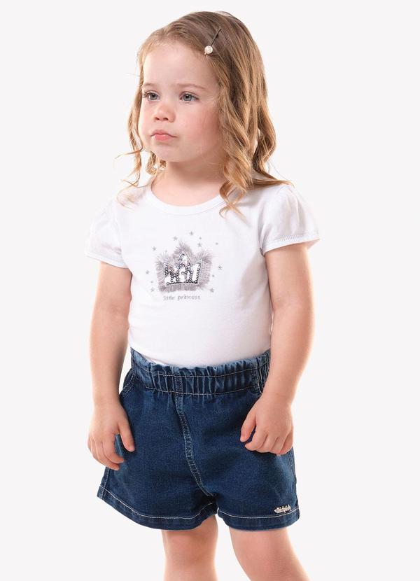 Conjunto Infantil Blusa com Shorts Branco