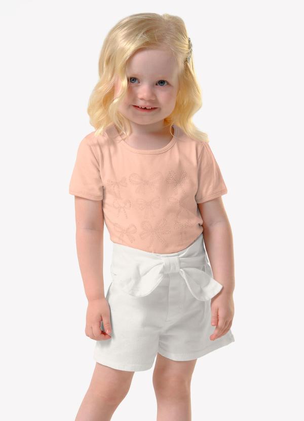 Conjunto Infantil Blusa com Shorts Rosa