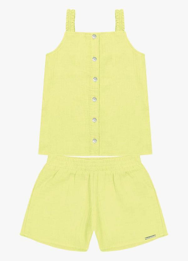 Conjunto Infantil Blusa com Shorts Verde