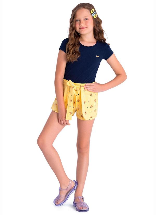 Conjunto Infantil Blusa e Short Libélula Azul