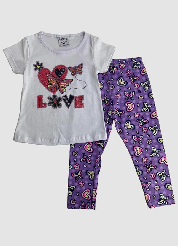 Conjunto Infantil Borboleta Branco