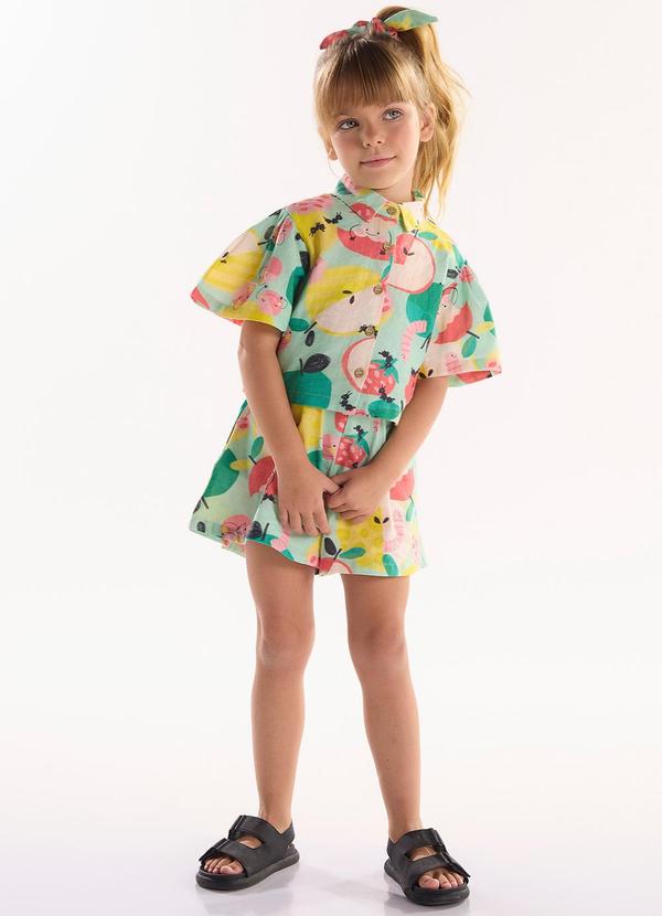 Conjunto Infantil Camisa e Short Verde