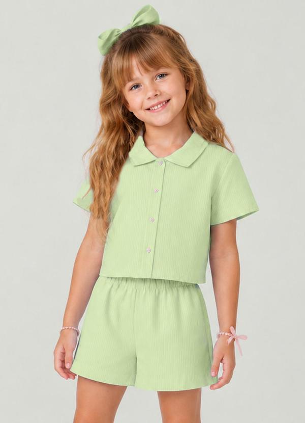Conjunto Infantil Camisa e Short Verde