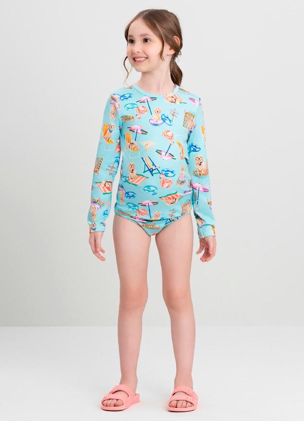 Conjunto Infantil com Blusa e Calcinha Quimby Azul