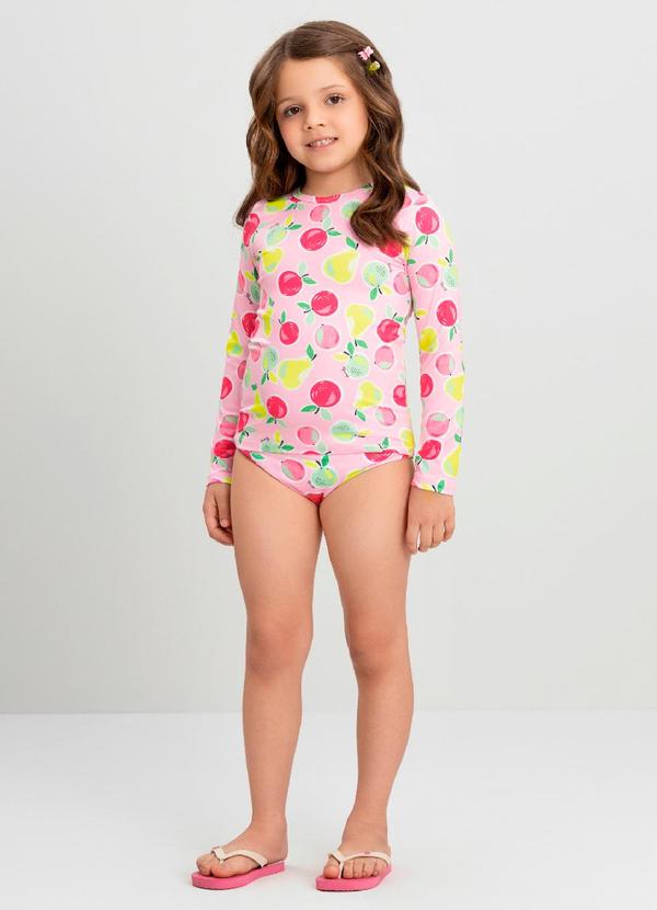 Conjunto Infantil com Blusa e Calcinha Quimby Rosa