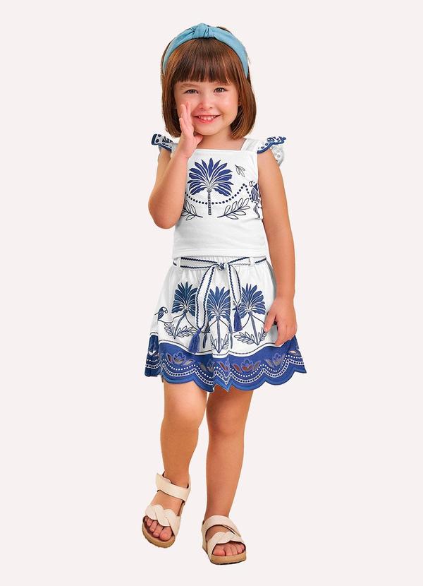 Conjunto Infantil com Corte a Laser Branco