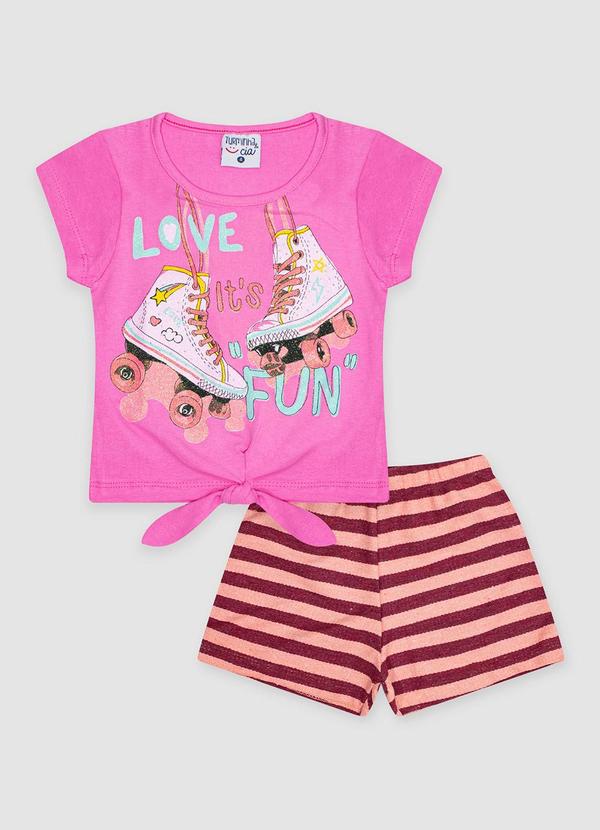 Conjunto Infantil Cotton Rosa