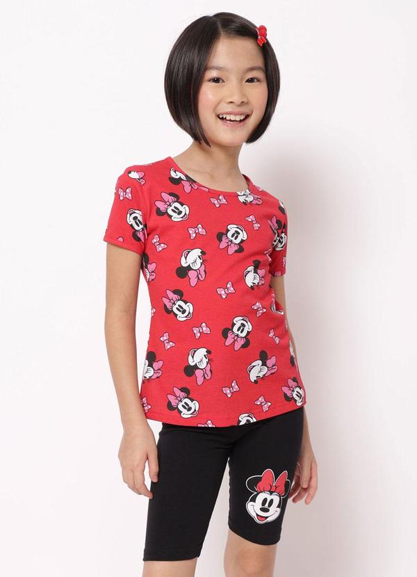 Conjunto Infantil Curto Minnie Vermelho