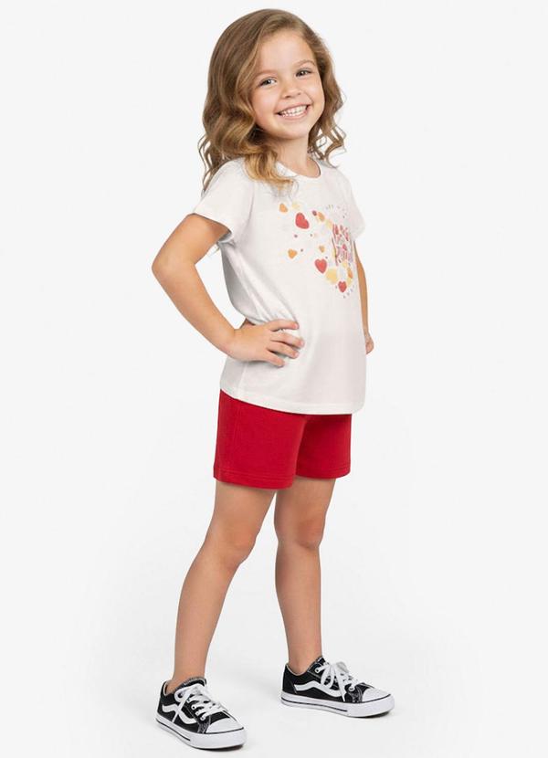 Conjunto Infantil Curto Verão Menina Bege