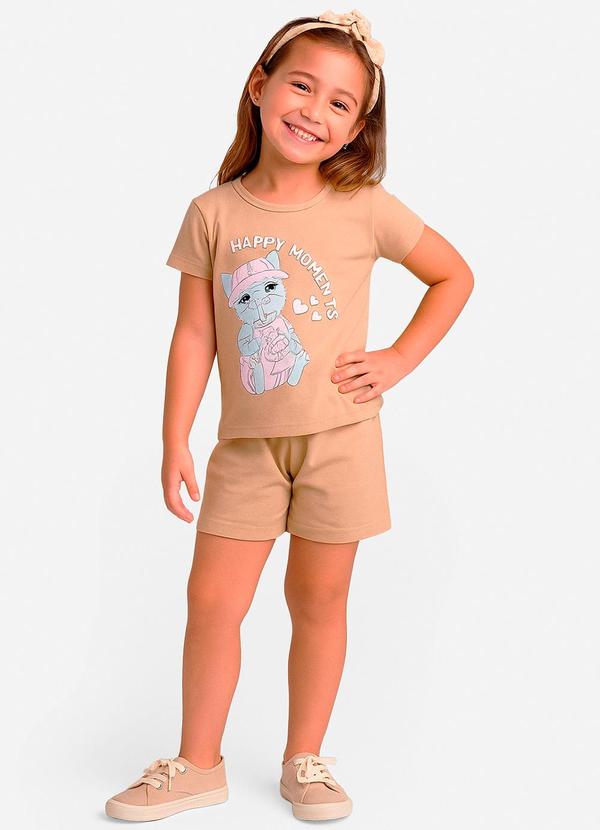 Vista 2 Conjunto Infantil Feminino Bege Select Select