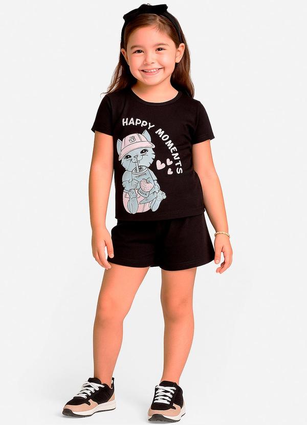 Vista 2 Conjunto Infantil Feminino Preto Select Select