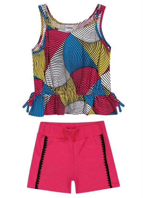 Vista 2 Conjunto Infantil MeninaRosa Nanai Nanai