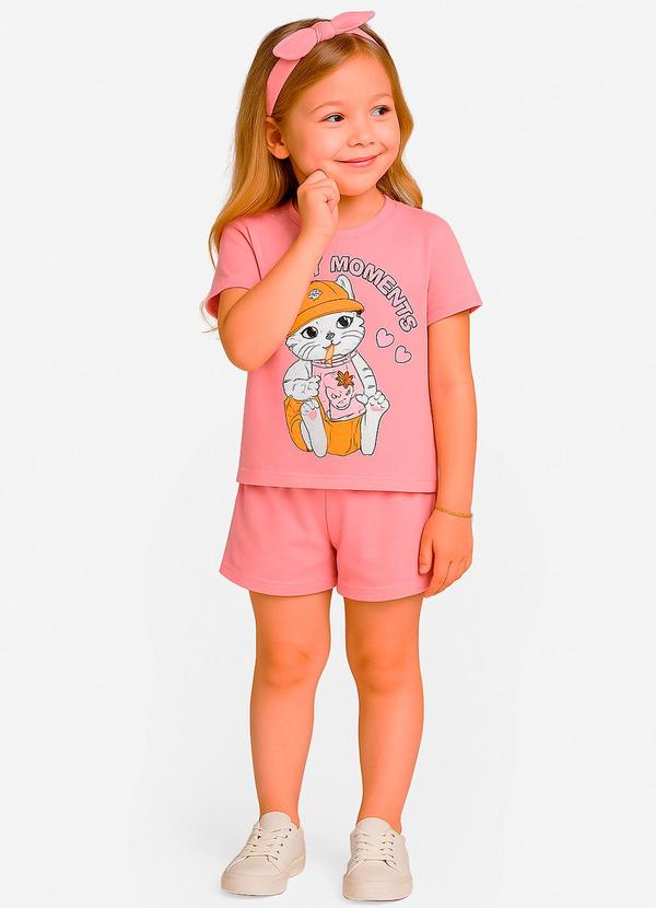 Vista 2 Conjunto Infantil Feminino Rosa Select Select