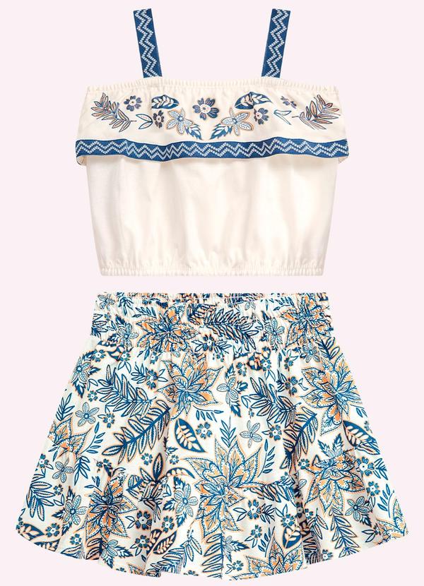 Conjunto Infantil Folhagem Nanai Off White