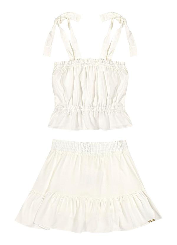 Conjunto Infantil Menina Alças Colorittá Bege