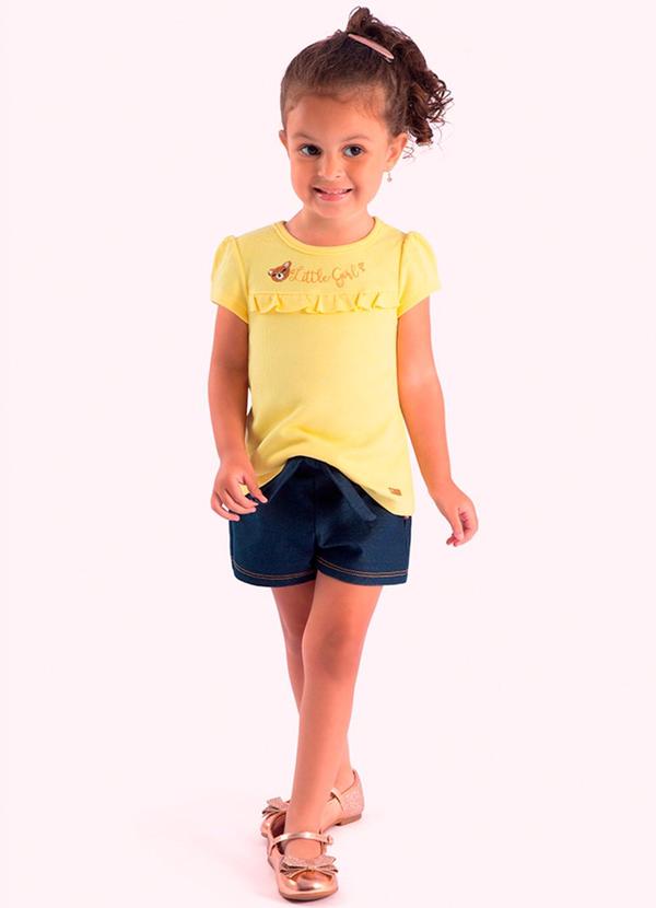 Conjunto Infantil Menina Amarelo