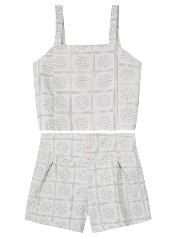Conjunto Infantil Menina Bege