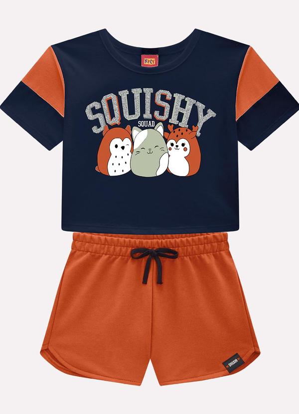 Conjunto Infantil Menina Bichinhos Azul Marinho