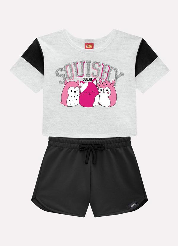 Conjunto Infantil Menina Bichinhos Cinza