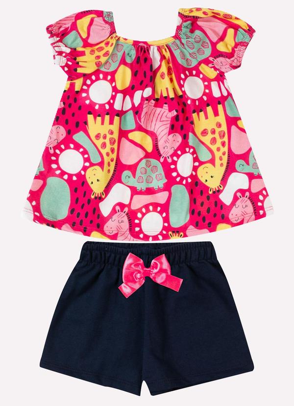 Conjunto Infantil Menina Bichinhos Rosa