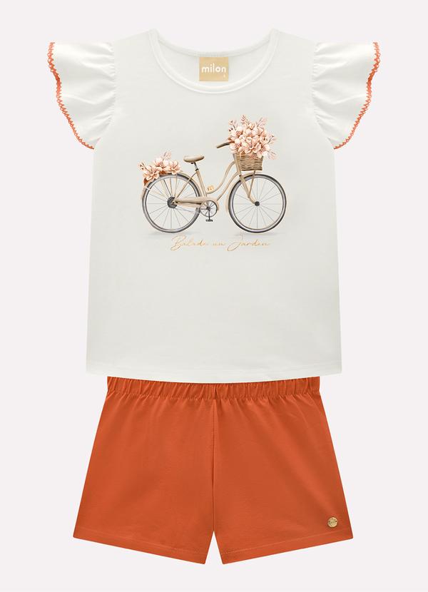 Conjunto Infantil Menina Bicicleta Milon Bege