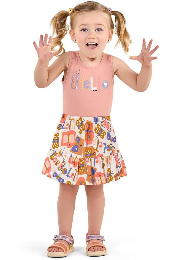Vista 2 Conjunto Infantil Menina Borboletas Rosa Elian Elian
