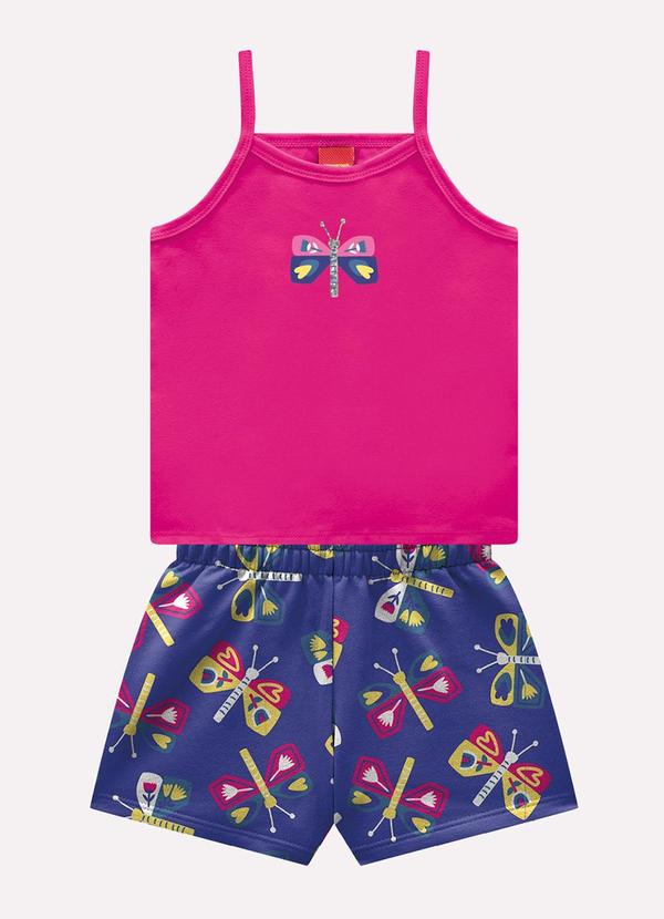 Conjunto Infantil Menina Borboletas Rosa