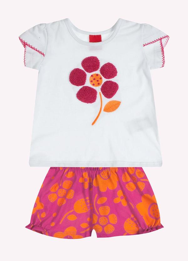 Conjunto Infantil Menina Bordado Branco