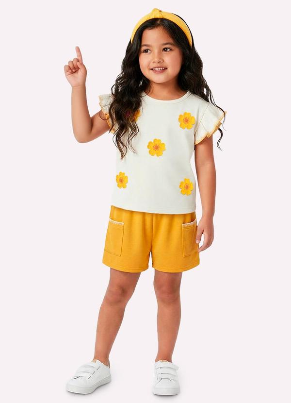 Conjunto Infantil Menina Bordado Branco