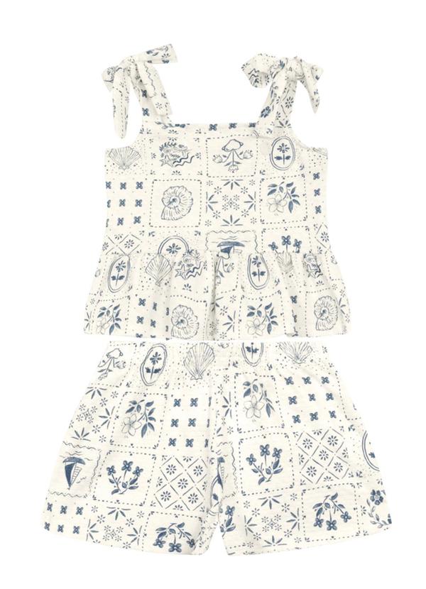 Vista 2 Conjunto Infantil Menina Brilhante Natural Brandili Mundi Brandili Mundi