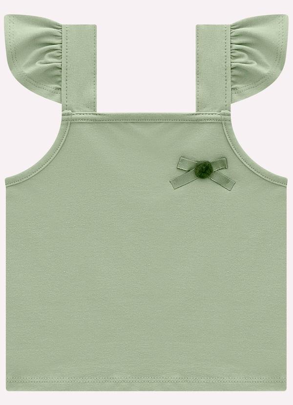 Conjunto Infantil Menina Cerejas Verde